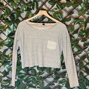 Urban Outfitters Striped Crop Long Sleeve